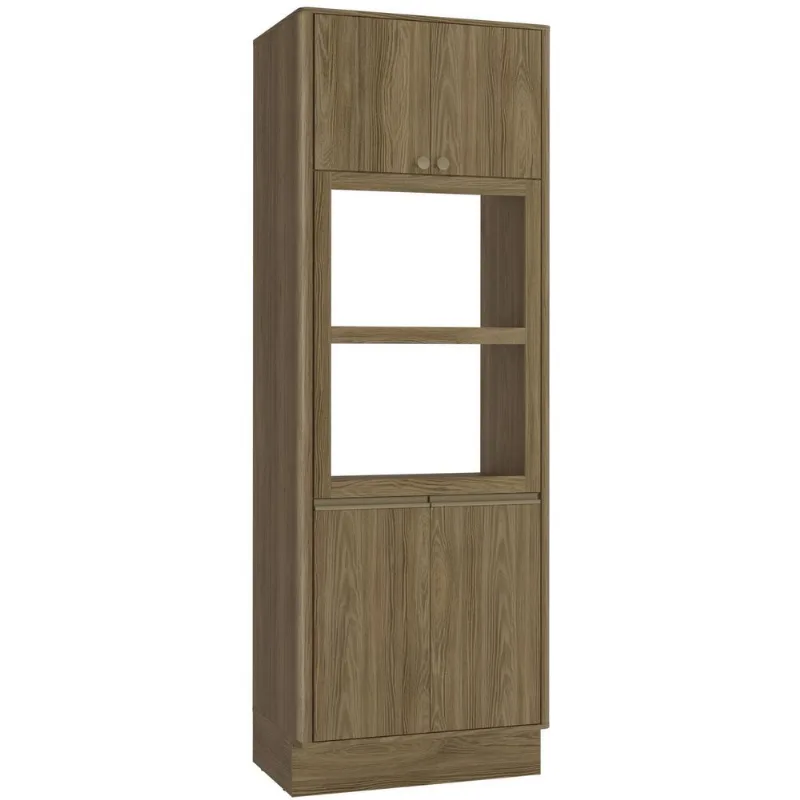 Torre Quente 80cm 2 Fornos 4 Portas 100% MDF Curve Kappesberg N630-NG Nogueira