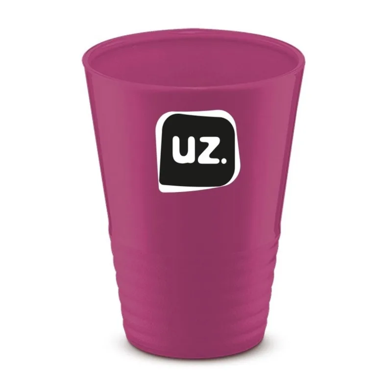Copo UZ Plástico Gomado Magenta 300ml - Uz - Utilidades E Casa