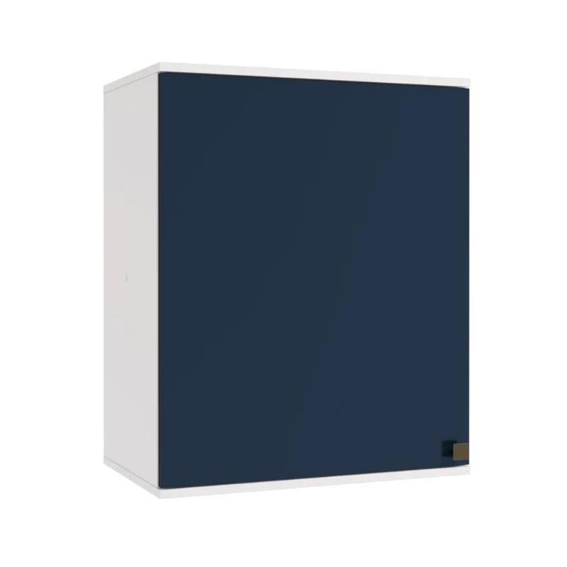Armário Aéreo Celeste Kappesberg 100% MDF 1 Porta Branco/Azul 60cm