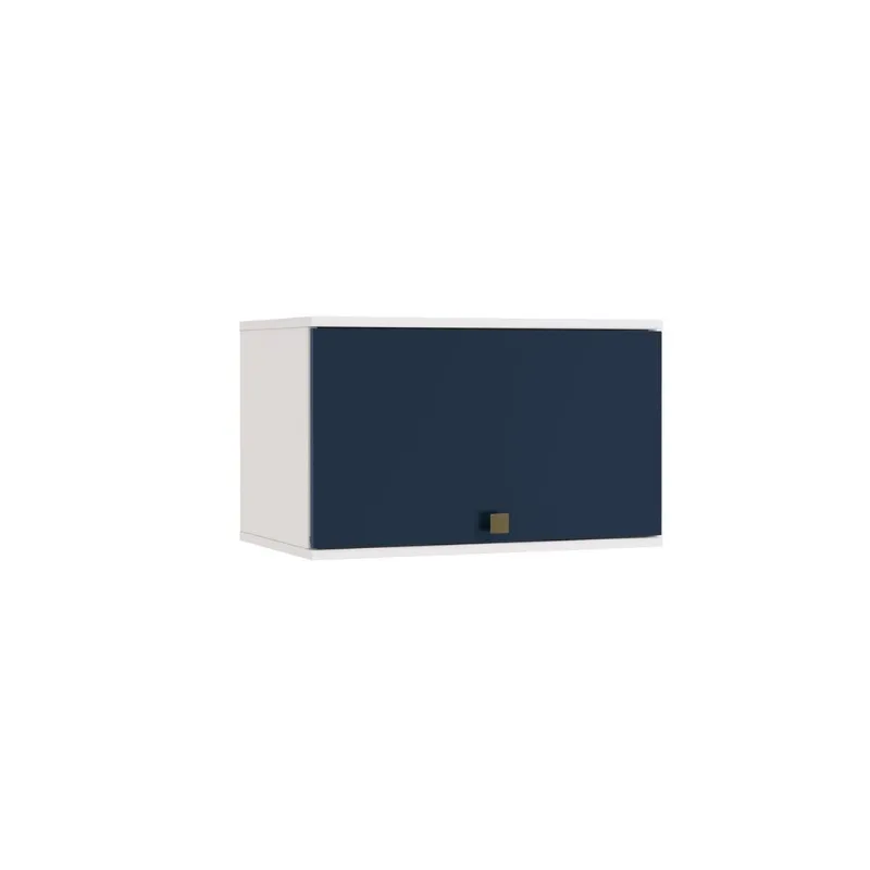Armário Aéreo Celeste Kappesberg 100% MDF 1 Porta Basculante Branco/Azul 60cm - Kappesberg