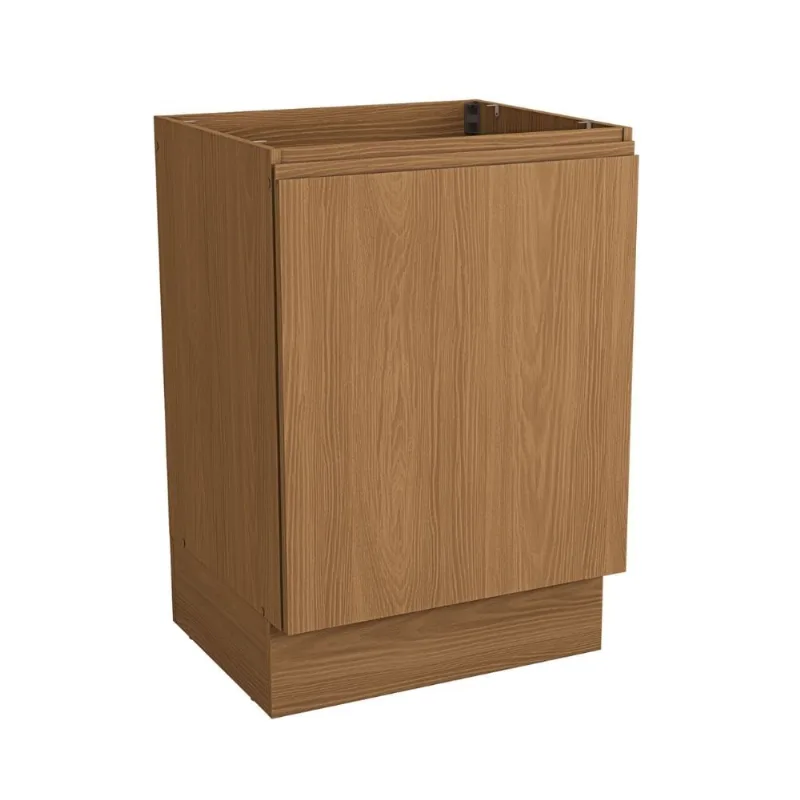 Balcão de Cozinha 60cm 1 Porta Kappesberg Balcão 600mm 1 porta acabamento canela madeira