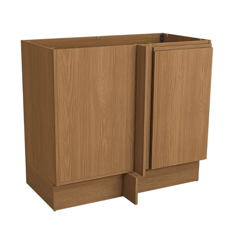 Balcão de Canto 98cm 1 Porta Canela Kappesberg Balcão canto 980mm 1 porta acabamento canela