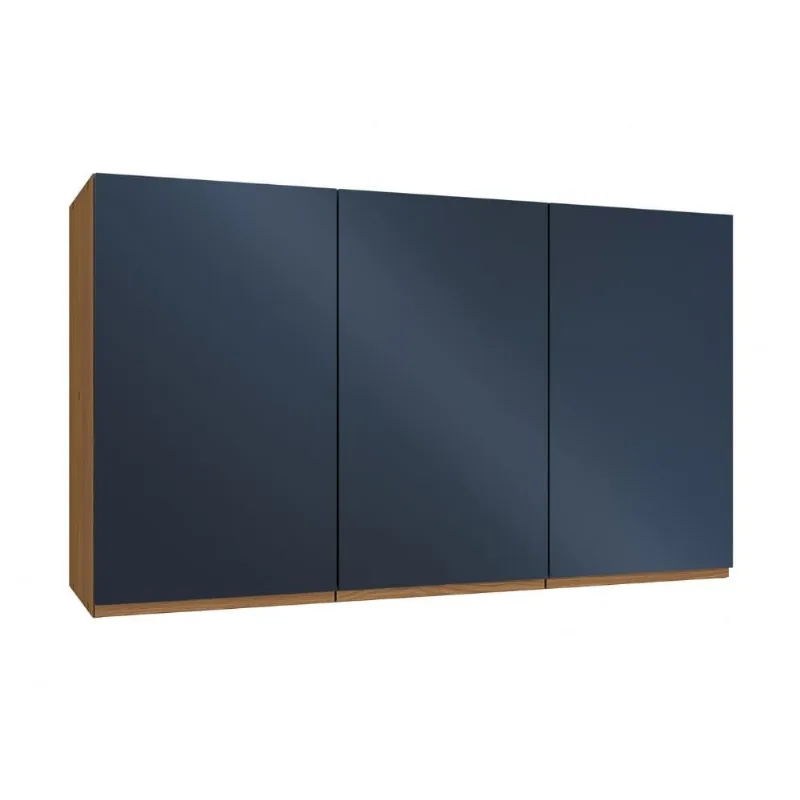 Armário Aéreo 3 Portas 120cm Ciela Kappesber AÉREO 3 PORTAS 120CM ACAB CANELA/AZUL PROFUNDO