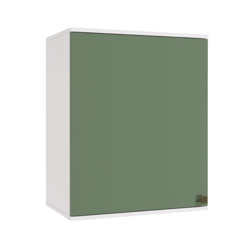 Armário Aéreo Celeste Kappesberg 100% MDF 1 Porta Branco/Verde 60cm
