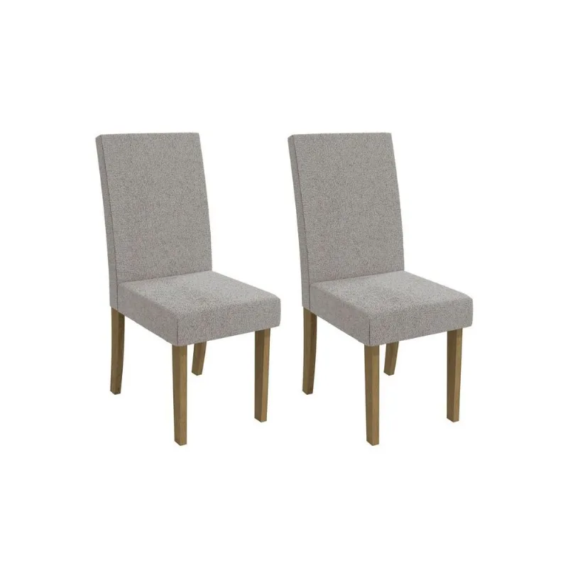 Cadeira Sala de Jantar 2CAD131 Kit 2 Un Canela/Boucle Cinza - Kappesberg