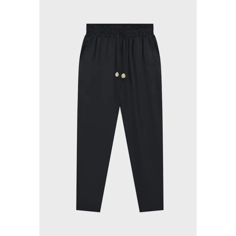 Calça Carrot Lunender Com Detalhe Cadarço Preto - Não Disponível - Moda
