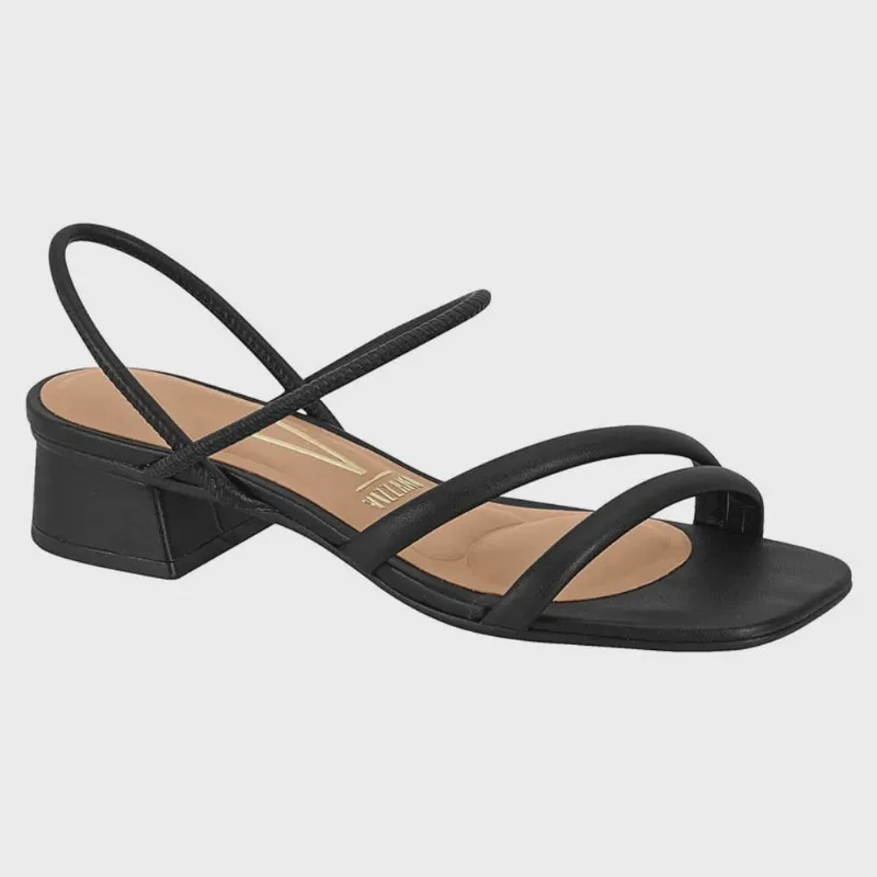 Sandália Feminina Salto Bloco Preto Vizzano 6454.108