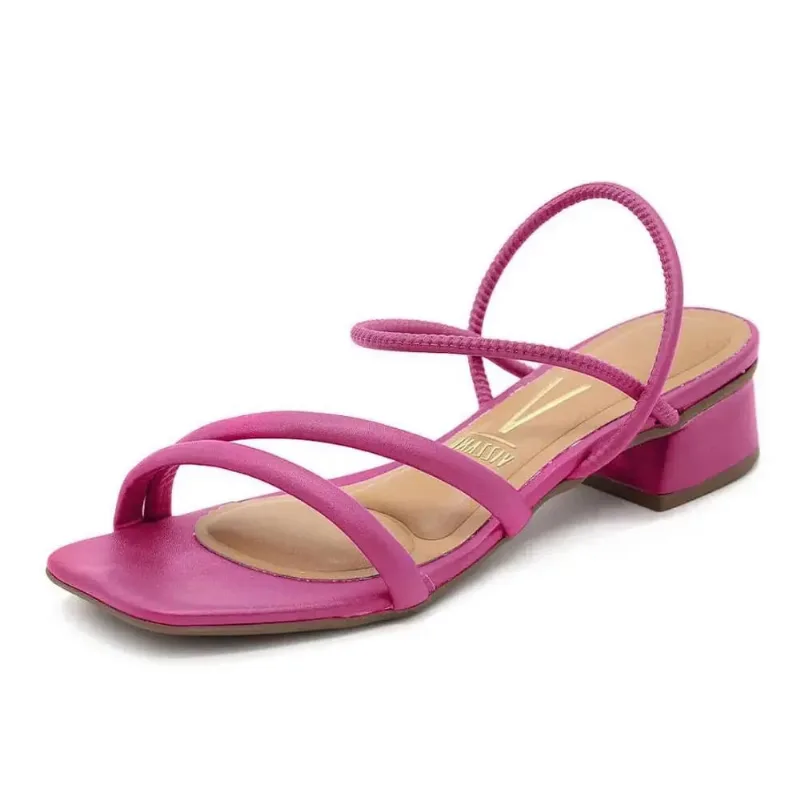 Sandália Fem Vizzano Salto Bloco Pelica Rosa Pink 6454.108