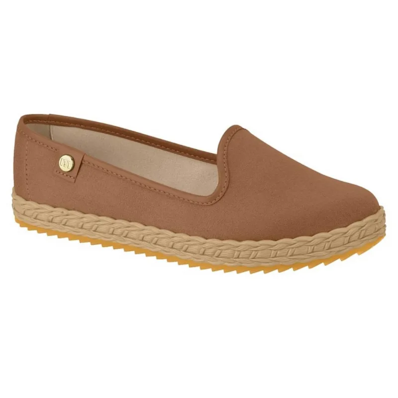 Sapatilha Fem Moleca Camurça Flex Camel 5696.304