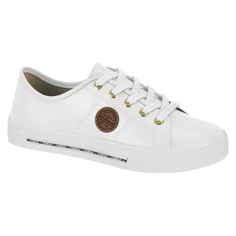 Tênis Feminino Branco Napa Moleca 5667.502