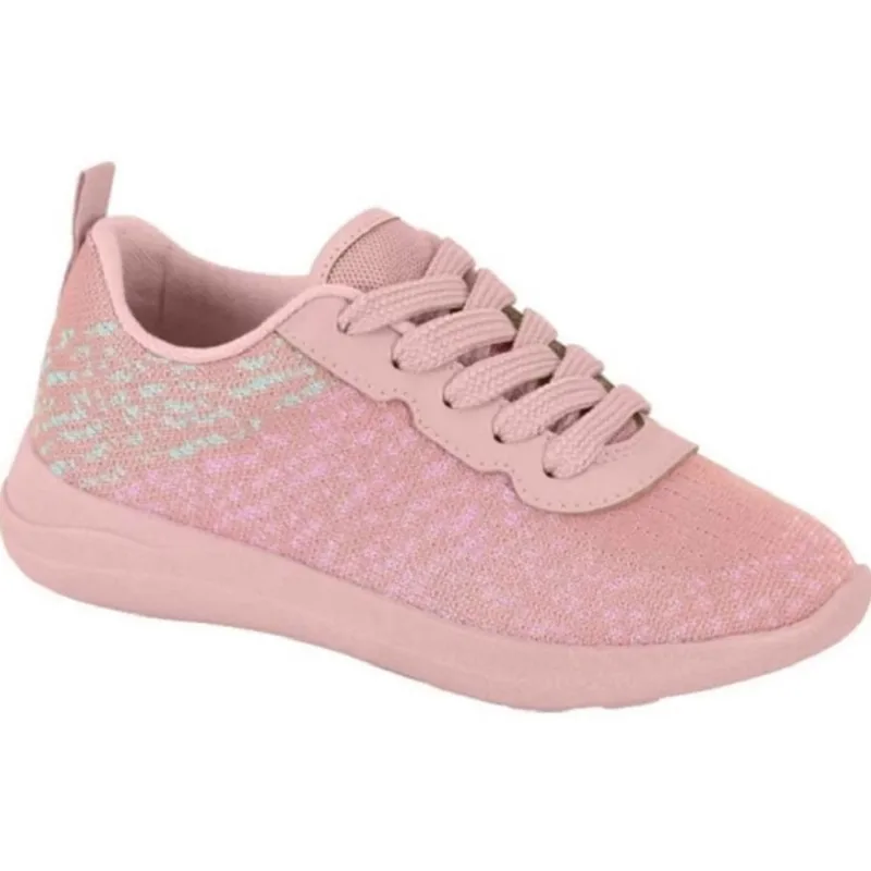 Tenis Molekinha Casual Inf Nylon Flat Rosa Menta 2503.332