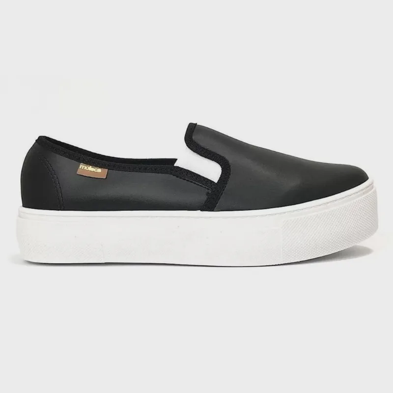 Tênis Feminino Slip On Preto Moleca 5658130