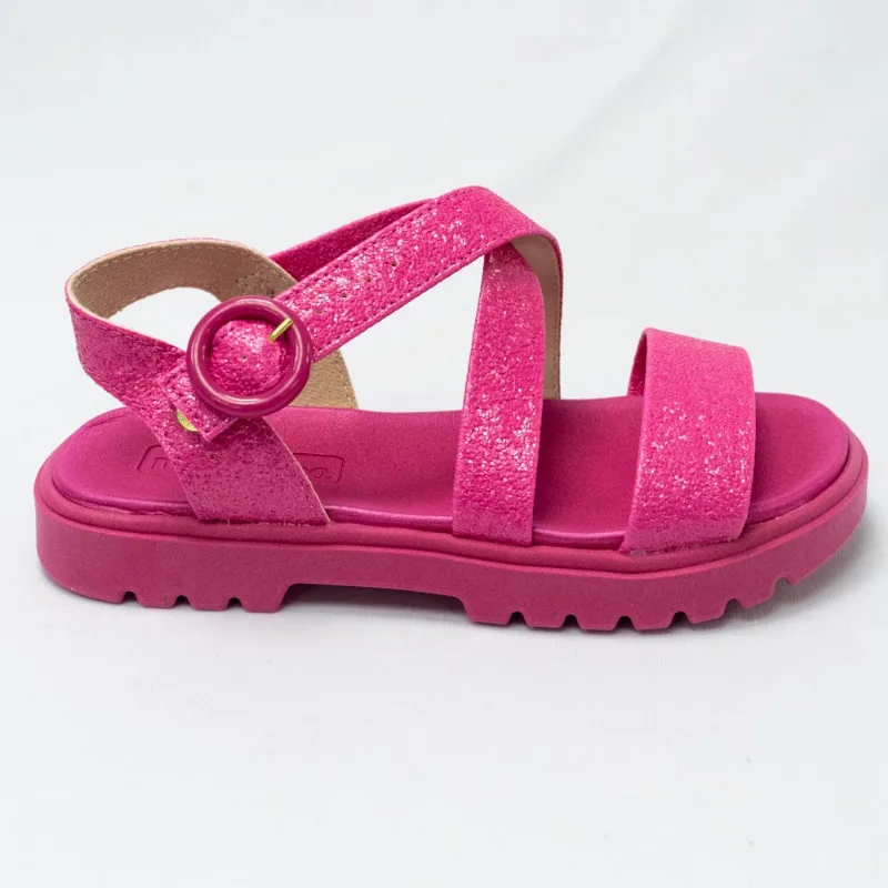 Sandália Molekinha 2344.101.24163.81140 Napa Mini Glitter Pink