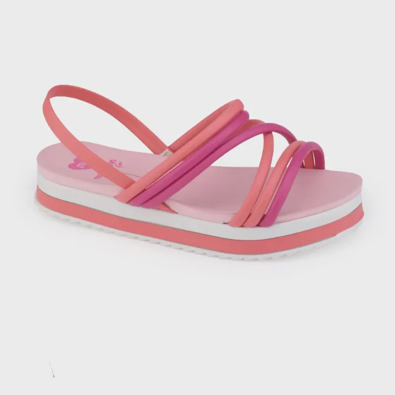 Sandália Infantil Molekinha Mna 2305.1547 Coral SlipOn