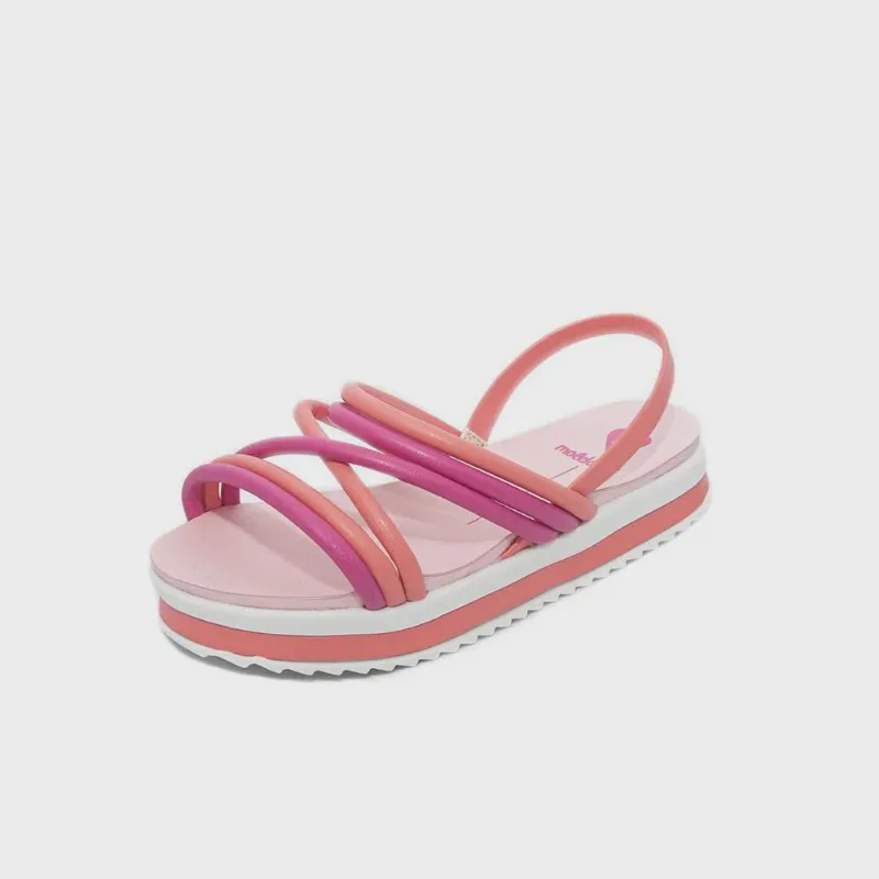 Sandália Infantil Molekinha Flatform napa-tira pronta