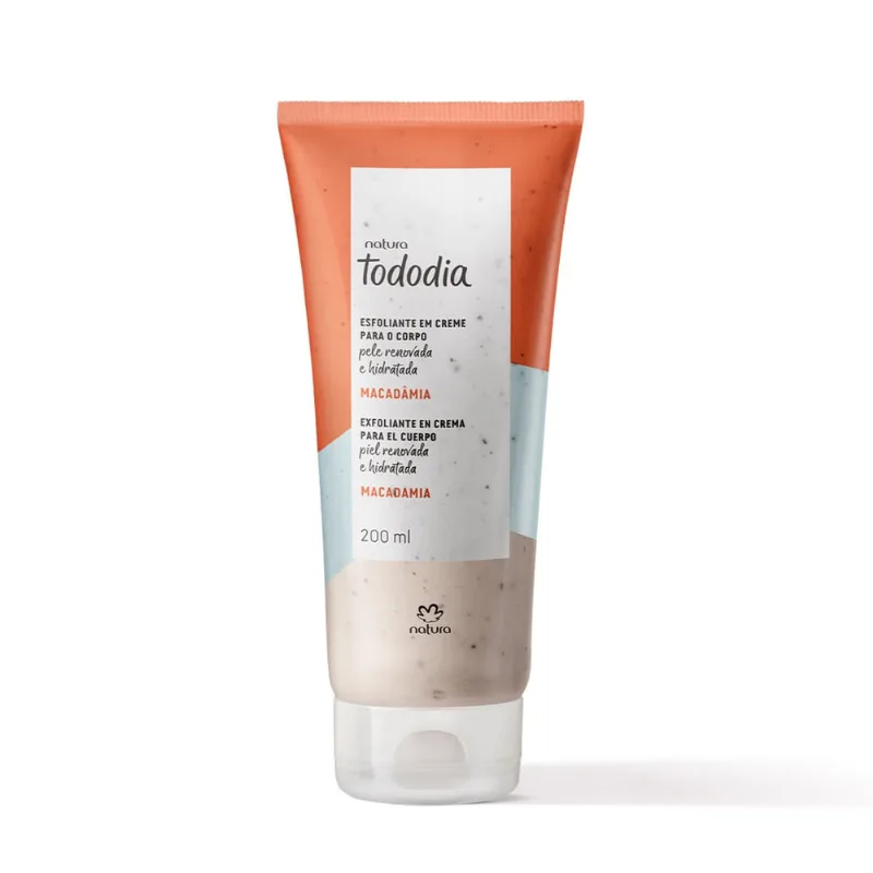 Natura tododia macadamia esfoliante em creme corporal 200ml