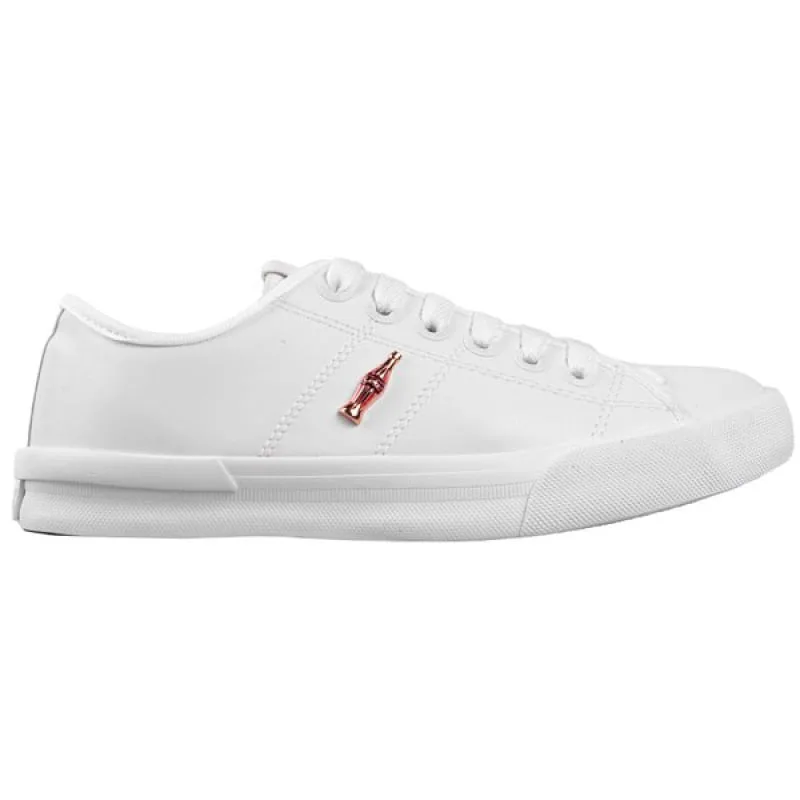 Tênis Coca Cola Miami Town Couro Feminino Casual Branco 39 - COCA COLA