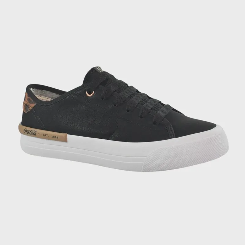 Tênis Coca Cola Siena Town Feminino Preto Camel
