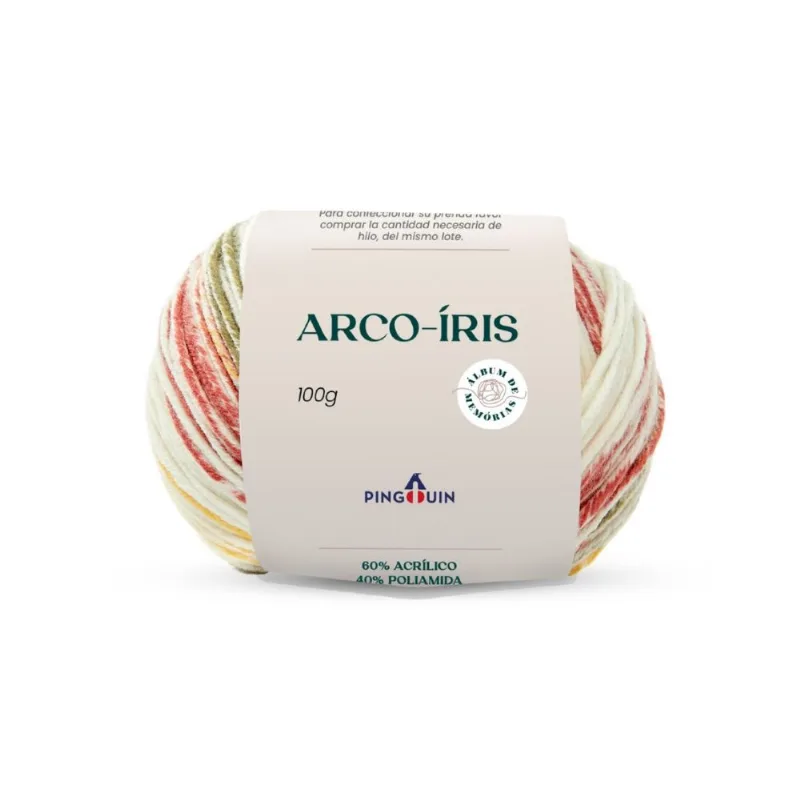 Linha Inv Arco-iris 60%acr 40%poliamida 100g Listras 9241