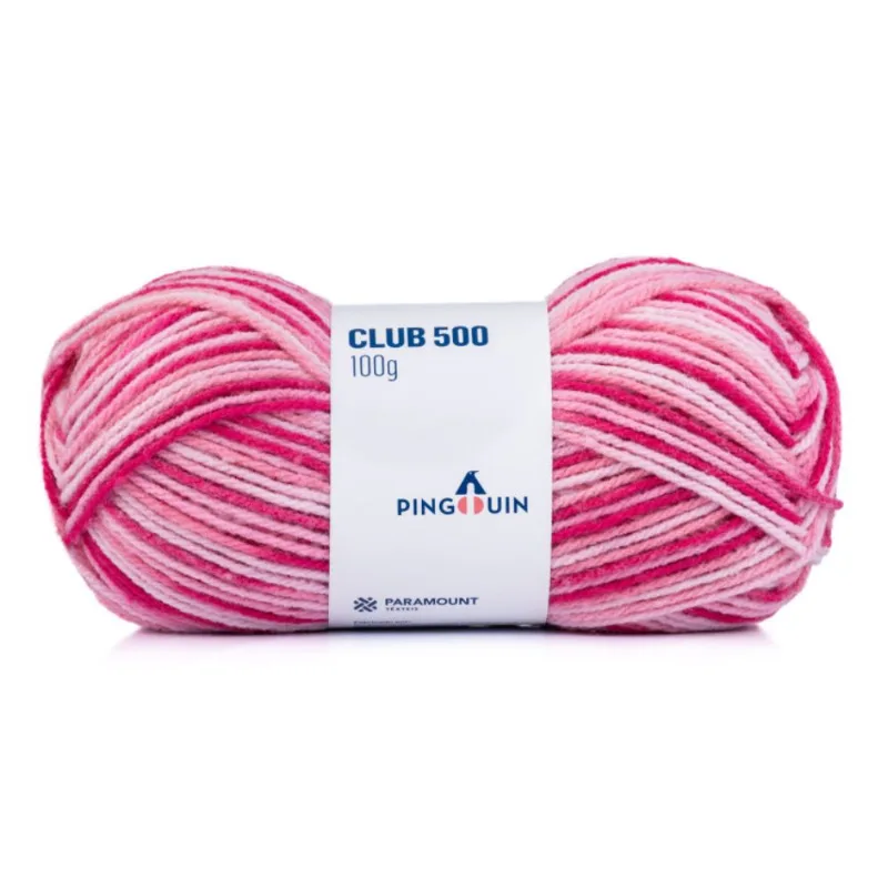 Linha Pingouin Club 500 100gr Rosada