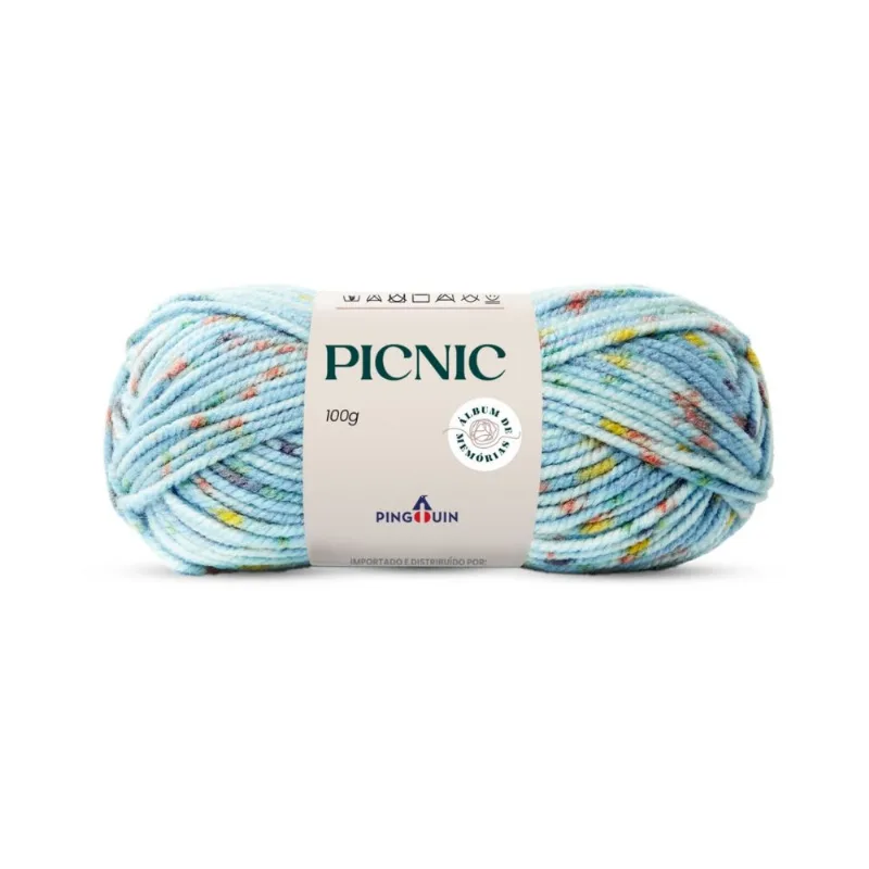 Linha Inv Picnic 100%acrilico 100gr Ceu Azul 9200