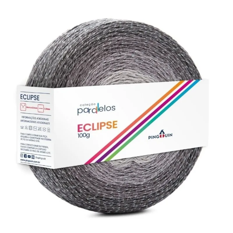 LINHA PINGOUIN ECLIPSE 92%ALGODAO 5%POLIESTER 3% OUTRAS 100G TITANIU