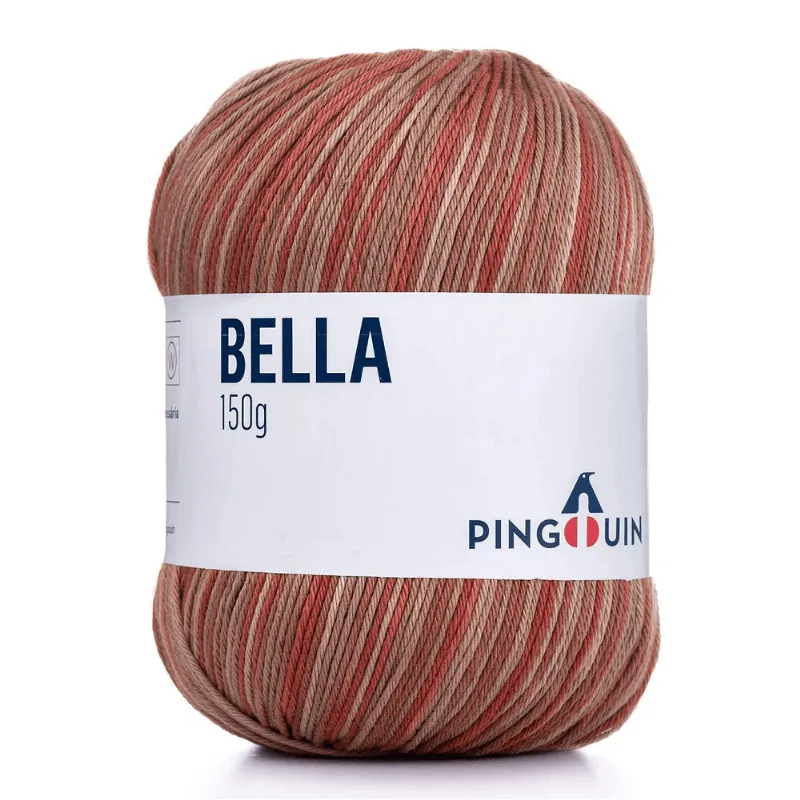 Linha Pingouin Bella Cores 100%alg Merc 150g 9135 BROWNIE MIX