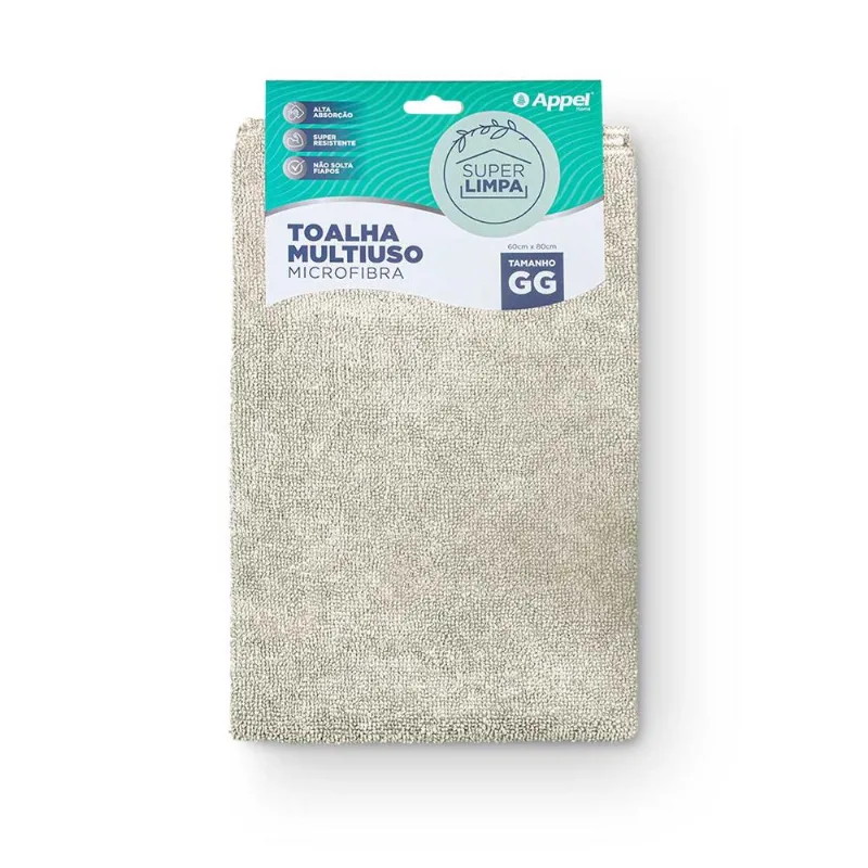 Toalha Multiuso 60X80Cm Cinza Claro Appel