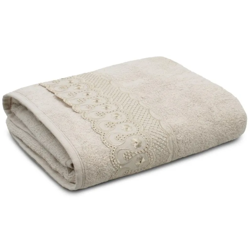 Toalha de Banho Bordare Appel 68x135cm 400 g/m² Bege Glace - Appel