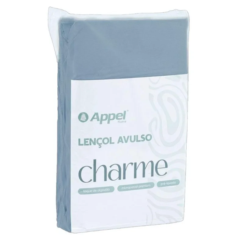 Lençol Com Elástico Queen Appel Charme Azul Soft (MP)