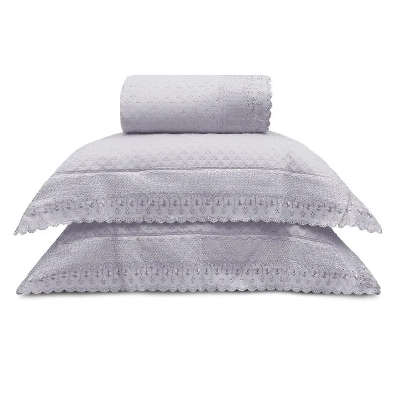 Kit Colcha Queen 3 Peças Appel Bordare Premium Lavanda (MP)