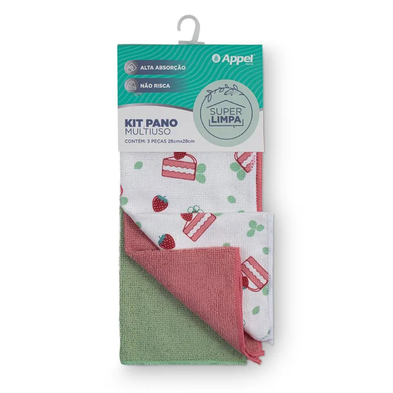 Kit Pano Multiuso 28X28Cm Br Appel - APPEL
