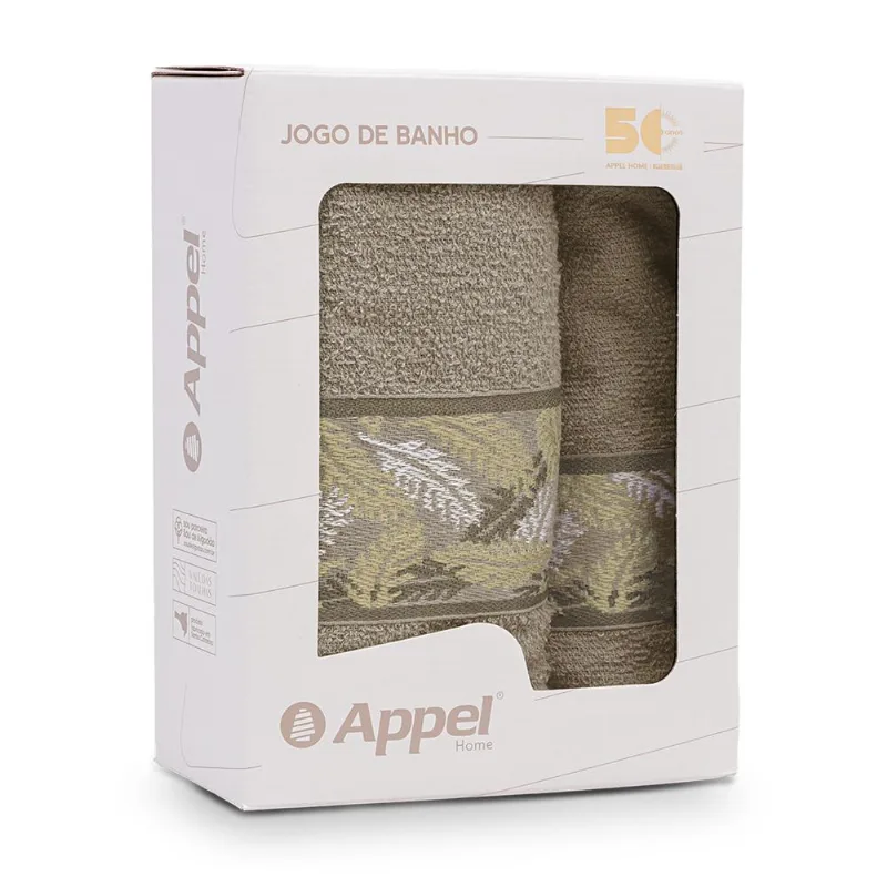 Jogo Toalhas 2Pcs Silvestre Madeira Appel