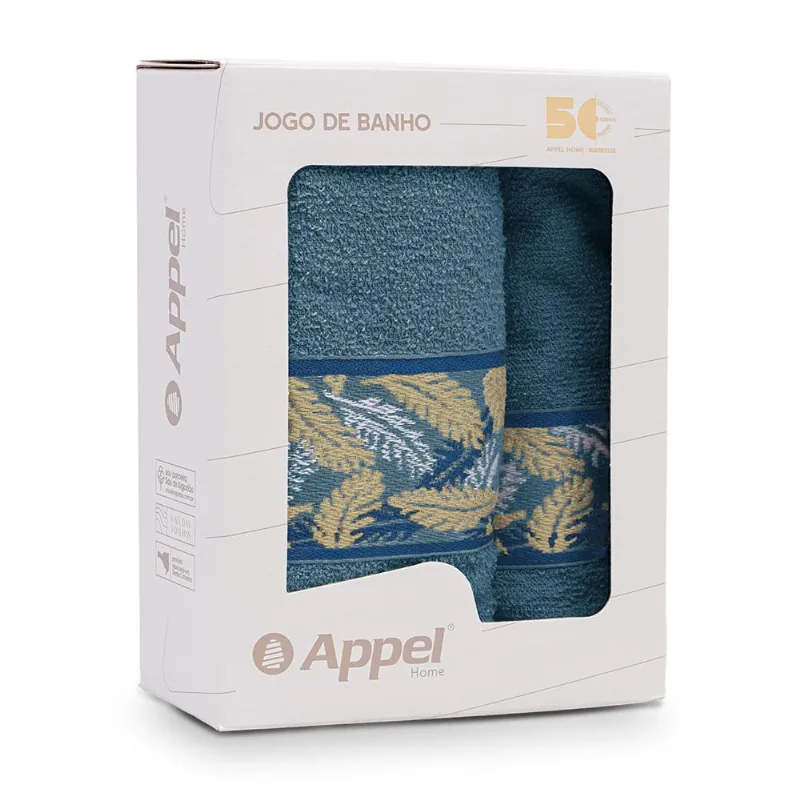 Jogo Toalhas 2Pcs Silvestre Azul Star Appel