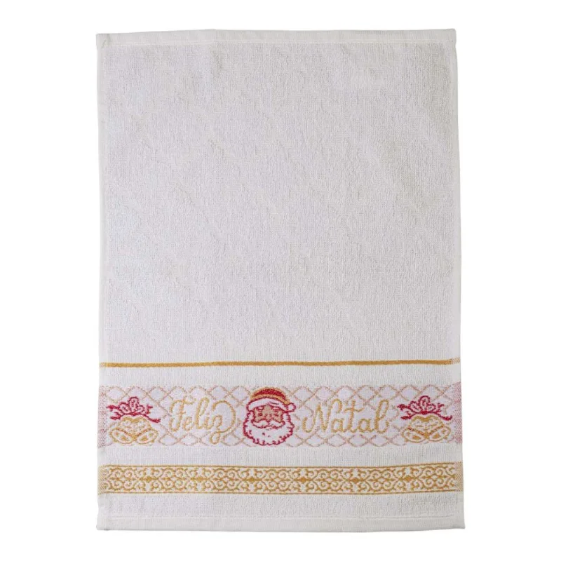 Toalha Lavabo Appel Papai Noel 32x45cm Branco (MP) - APPEL