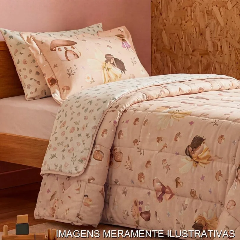 Kit Cobre-Leito Solteiro Appel Kids Fadas 160x220cm (MP)