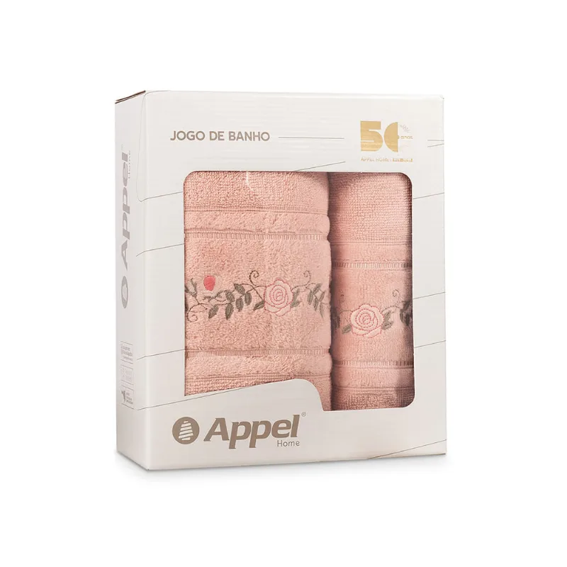 Jogo De Toalhas 2 Peças Combinatto Rosa Pele Appel