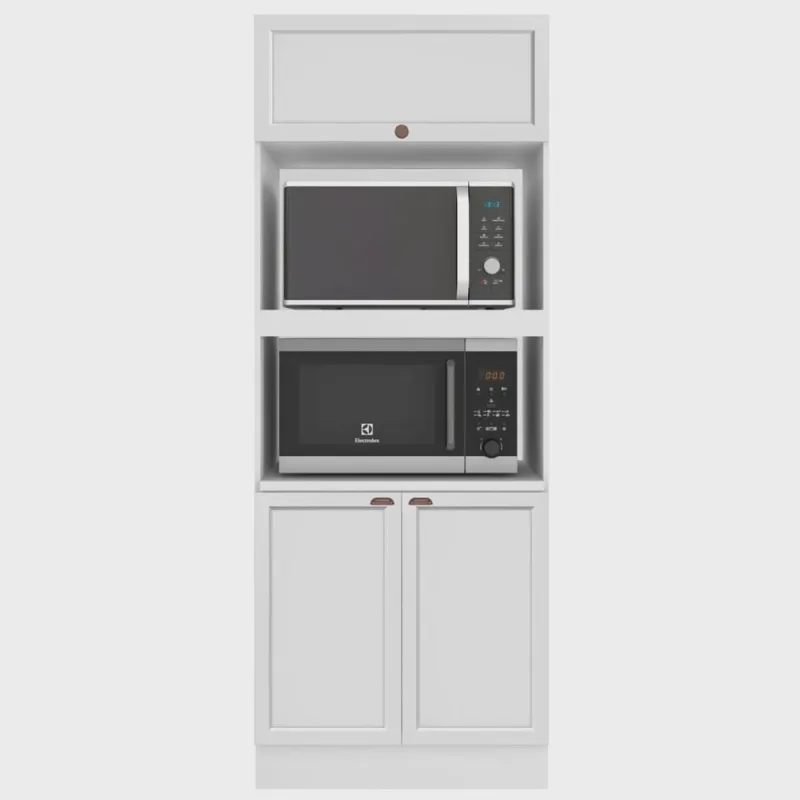 Paneleiro Torre Quente 3 Portas 2 Nichos para Forno Unna Yescasa - Yescasa - Móveis