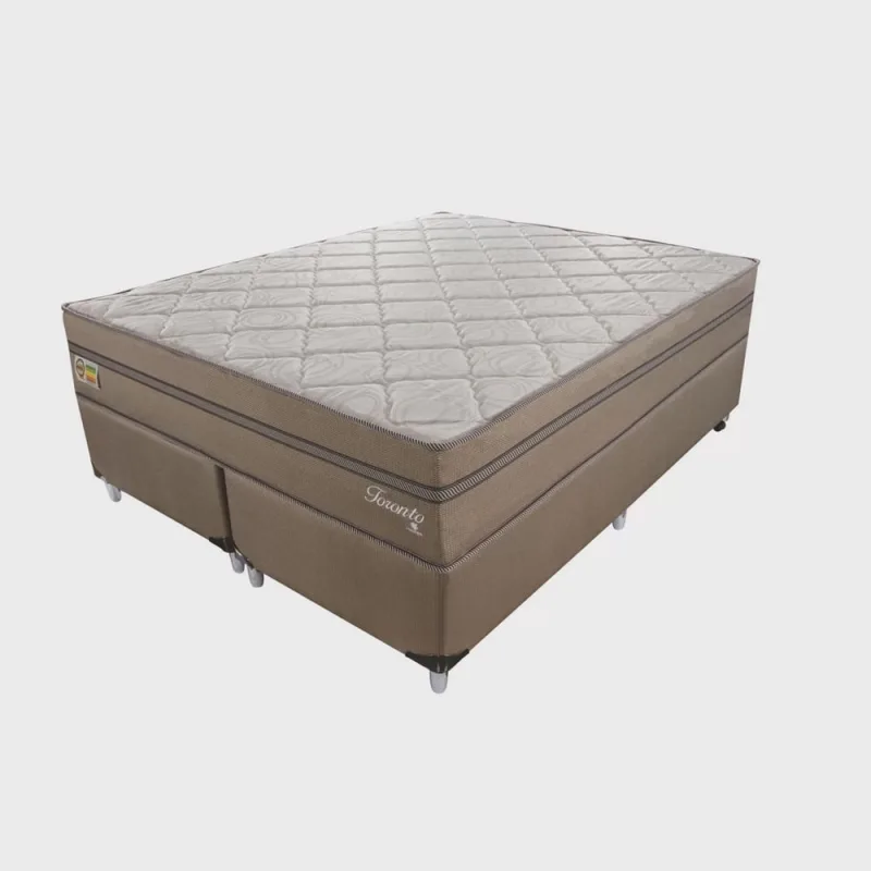 Cama Box King 193x203x58cm Molas Ensacadas Toronto Montreal - Não Disponível - Móveis
