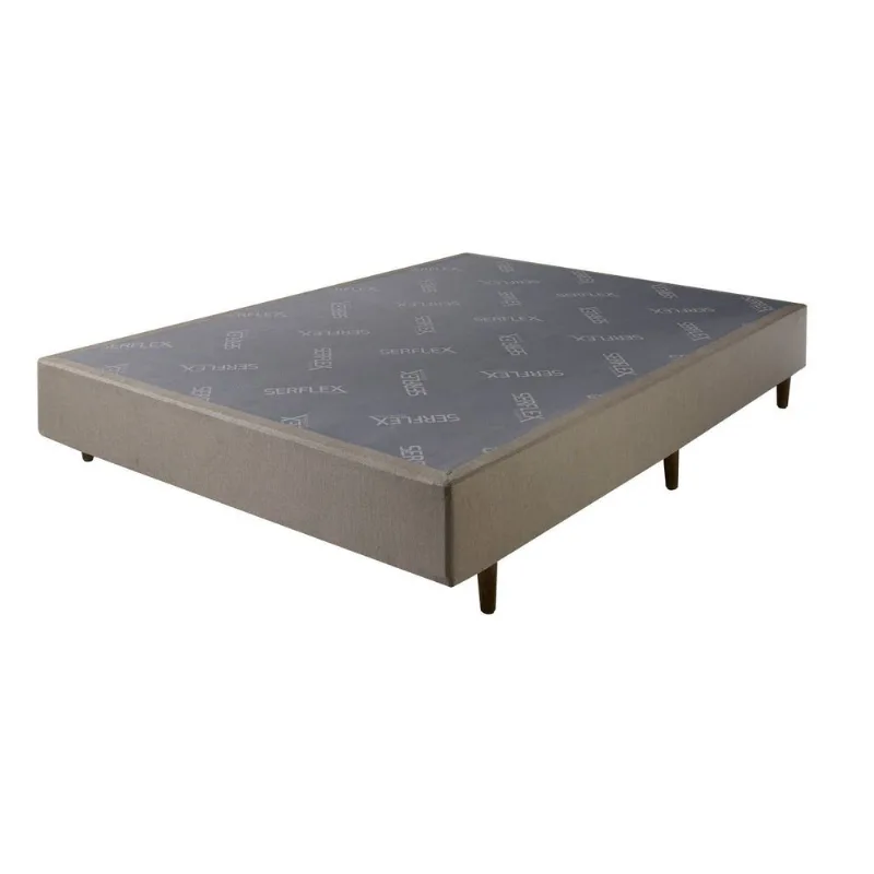 Base Box King Gaia 30x193x203cm Serflex Bege