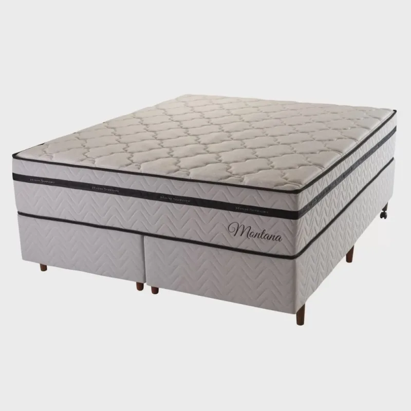 Cama Box Queen Hellen Colchões Molas Ensacadas Montana Master 158x198x71 - Não Disponível - Móveis