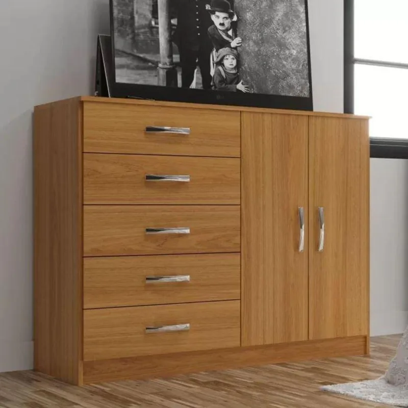 Cômoda Austin 2 Portas 5 Gavetas - Cinnamomo Cinnamomo - OUTRAS - Móveis