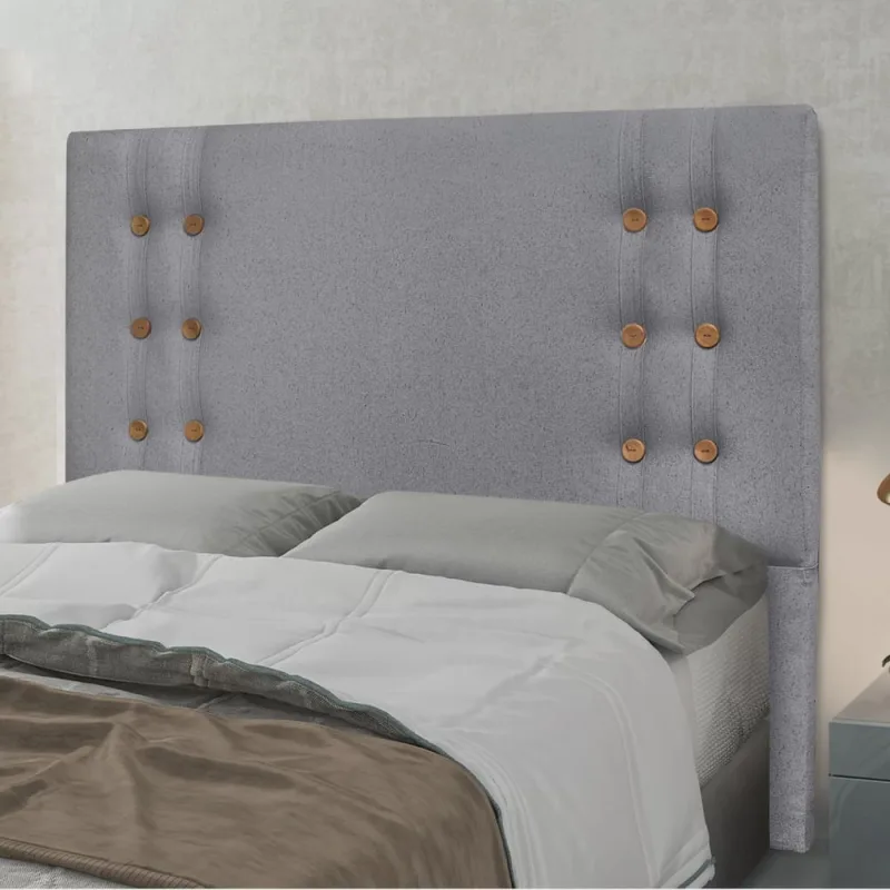 Cabeceira Casal 140cm Linho Gênova Cinza - Não Disponível