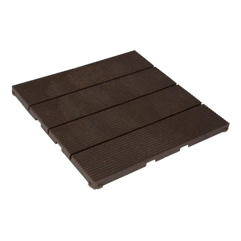 Deck Eco Em Polipropileno Placa 30x30x1,5 Cm Madeira