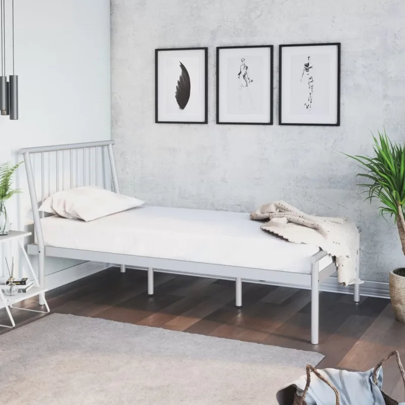 Cama Solteiro em Aço Begônia CabeCasa MadeiraMadeira - Não Disponível - Móveis