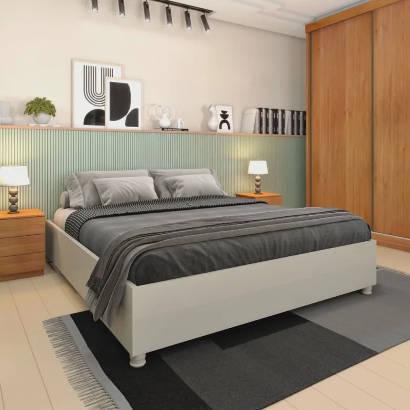 Cama Queen em Mdp 203cm X 164cm Mônaco - Não Disponível - Móveis