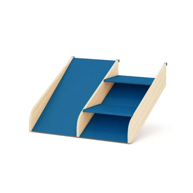 Kit Escadinha Com Mini Escorregador Ii Garden Casatema Azul/natural