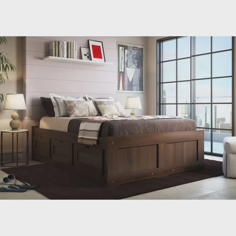 Cama Casal 6 Gavetas Dreams Madeira Maciça - Não Disponível