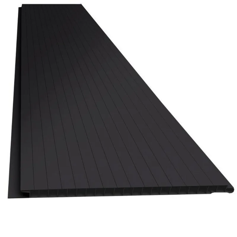 Kit 40 Caixas Com 240 M² Forro De Pvc 8mm X 20cm X 3,00m 6m² Por Caixa Preto