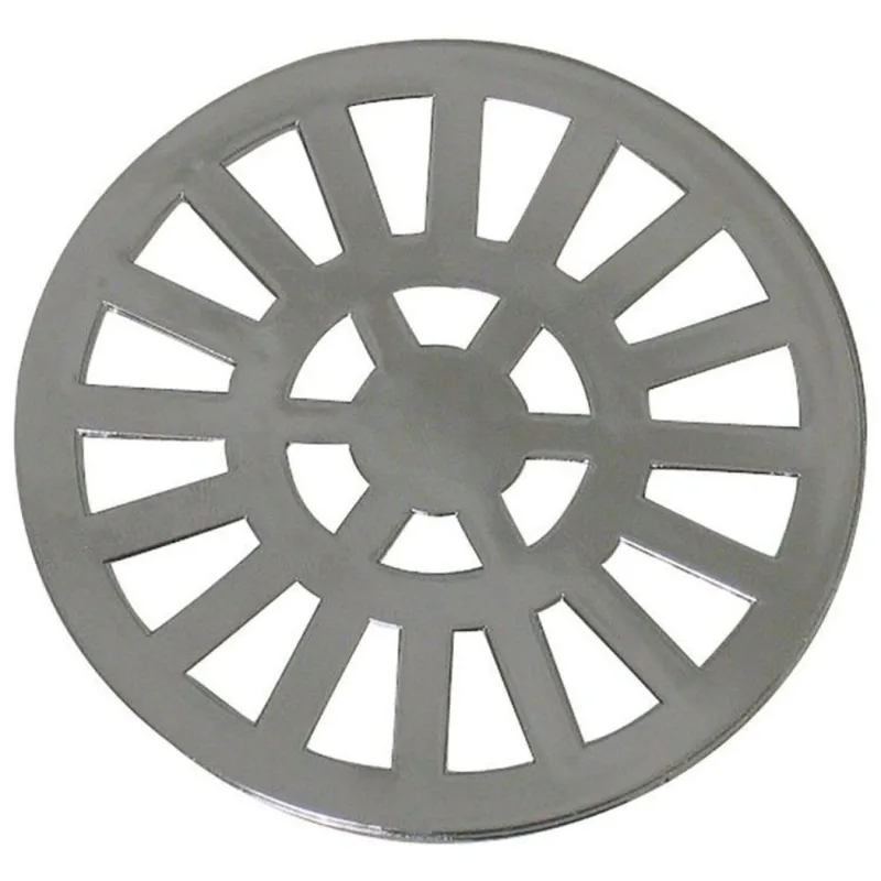 Kit Com 7 Grelha Redonda Com Diâmetro De 9,7cm Em Abs Astra Cinza/cromado Cromado